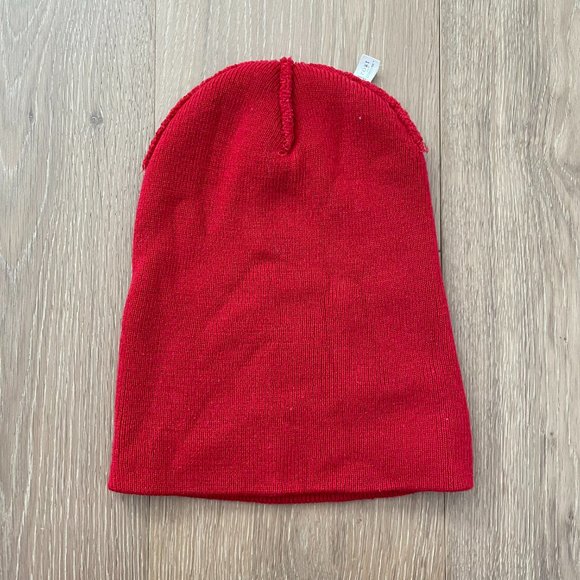 Port and Company Beanie Hat Red Knit Mt. Hood Highway 26 Oregon Snowboarding Ski - Picture 5 of 11